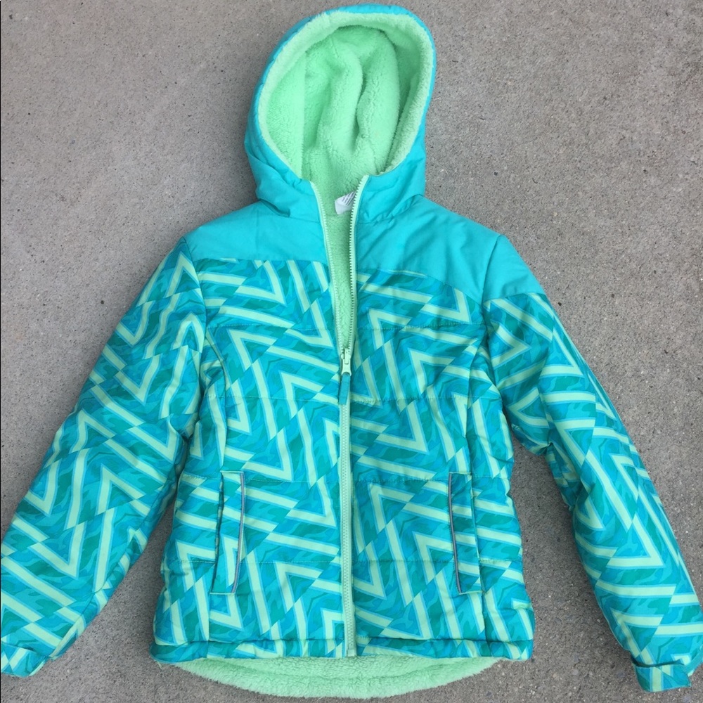 Girls size 8 reversible ski jacket